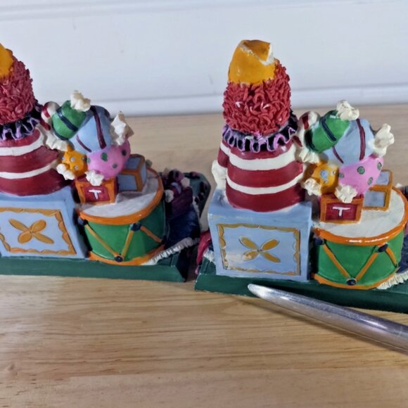 Set of 2 Christmas Stocking Holders Presents & Toys Heavy Felt Bottom Holiday - Picture 6 of 12